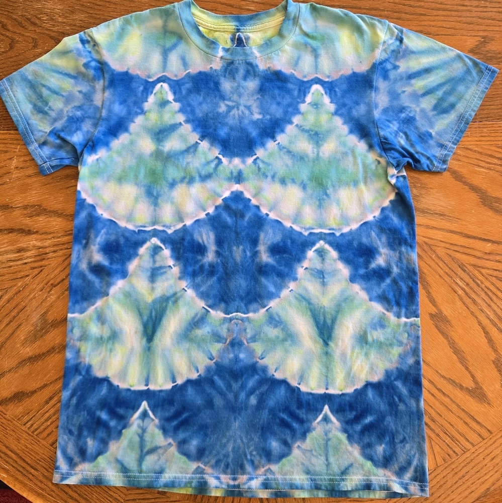 George Blue and Green Tie-Dye Short Sleeve Tee